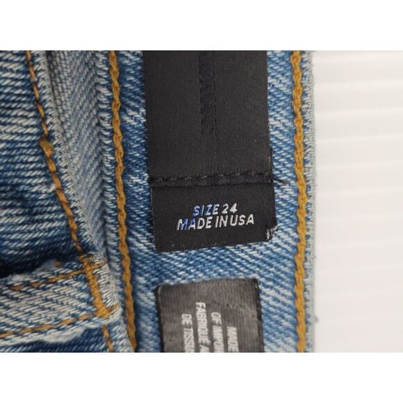 Alexander Wang Womens 24 Distressed‎ Denim Jeans Light Indigo Fade Blue Wang 001 - Picture 7 of 12